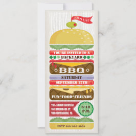 おもしろいスタックBBQパーティの招待状 招待状