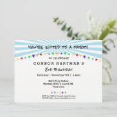 おもしろいスターサンレイズキッズ任意の年齢誕生日招待状 招待状 (スタンド正面)