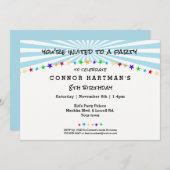 おもしろいスターサンレイズキッズ任意の年齢誕生日招待状 招待状 (正面/裏面)