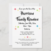 おもしろいスターズファミリー懇親会パーティーまたはBBQ招待状 招待状 (正面)