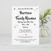 おもしろいスターズファミリー懇親会パーティーまたはBBQ招待状 招待状 (スタンド正面)