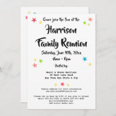 おもしろいスターズファミリー懇親会パーティーまたはBBQ招待状 招待状 (正面/裏面)