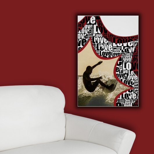 おもしろいスターバーストブラック&ホワイトラブアクティビティ ポスター