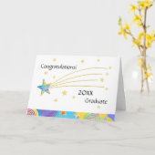 おもしろいスターリー卒業案内カード カード (黄色い花)