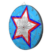 おもしろいスターレッド&ブルー独自のフォトダーツボードを追加 ダーツボード (正面右)