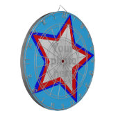 おもしろいスターレッド&ブルー独自のフォトダーツボードを追加 ダーツボード (正面左)