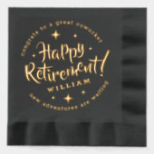 おもしろいスター引退ニューアドベンチャー待ち 箔ナプキン (正面)