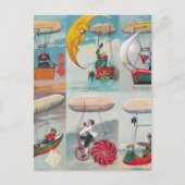 おもしろいスチームパンクの空気機械の奇怪な発明 ポストカード (正面)