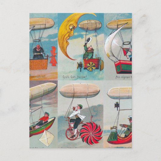 おもしろいスチームパンクの空気機械の奇怪な発明 ポストカード (正面)