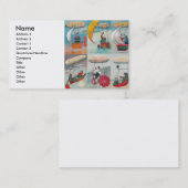 おもしろいスチームパンクの空気機械の奇怪な発明 名刺 (正面/裏面)