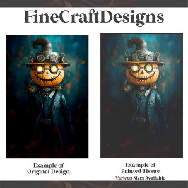 おもしろいスチームパンクハロウィーンパンプキンマンE9Lデコペ 薄葉紙