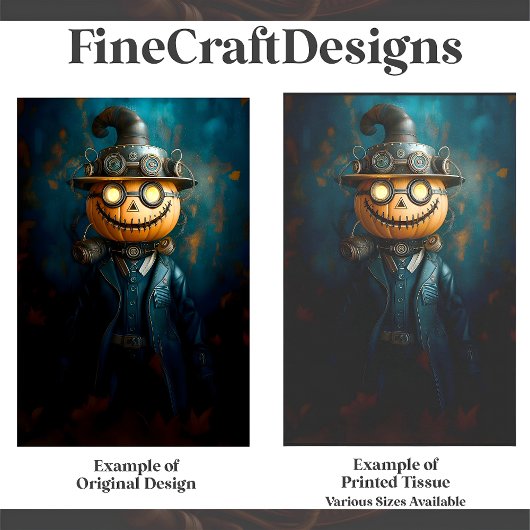 おもしろいスチームパンクハロウィーンパンプキンマンE9Lデコペ 薄葉紙