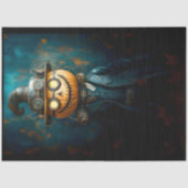 おもしろいスチームパンクハロウィーンパンプキンマンE9Lデコペ 薄葉紙 (正面)