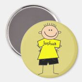 おもしろいスティック図パーソナライズされた磁石 マグネット (正面/裏面)