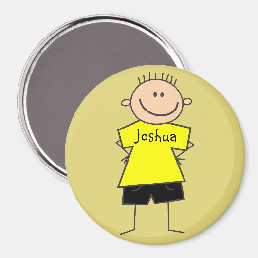 おもしろいスティック図パーソナライズされた磁石 マグネット (正面/裏面)