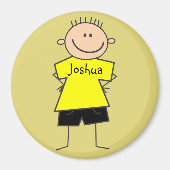 おもしろいスティック図パーソナライズされた磁石 マグネット (正面)