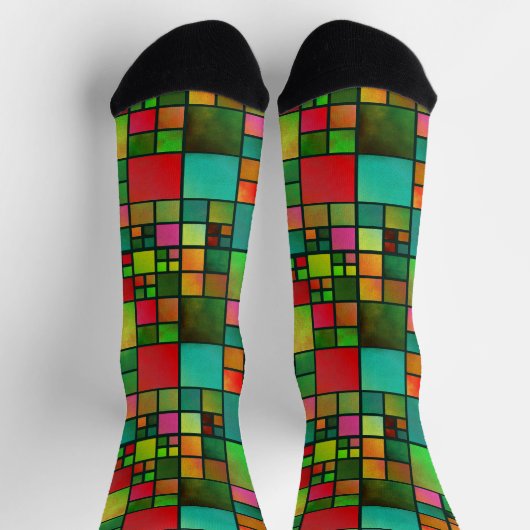 おもしろいステンドグラス柄ソックス ソックス (上部)