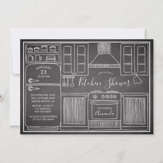 おもしろいストッキングザキッチンシャワー招待状 招待状 (正面)