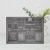 おもしろいストッキングザキッチンシャワー招待状 招待状 (スタンド正面)