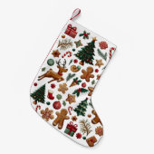 おもしろいストッキング スモールクリスマスストッキング (正面 (吊り時))