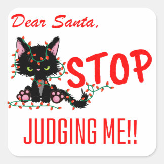 おもしろいストップクリスマス親愛さん判断!!! スクエアシール