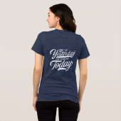 おもしろいストップ後を追よ!」 進化 トライブレンドTシャツ (裏面全面)