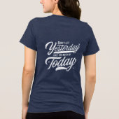 おもしろいストップ後を追よ!」 進化 トライブレンドTシャツ (裏面)
