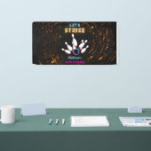 おもしろいストライククールブルースポーツボーリング10誕生日 横断幕 (トレードショー)