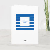 おもしろいストライプのブルーファーザーズデイソン カード (裏面)