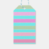 おもしろいストライプのラインのパステルサマーカラー ギフトタグ (裏面)