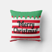 おもしろいストライプの小妖精や小人スーツ装飾用クッション クッション (裏面)