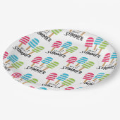 おもしろいストライプの柱 ペーパープレート (アングル)