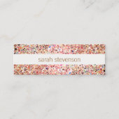 おもしろいストライプカラフルグリッターかわいいクール スキニー名刺 (正面)