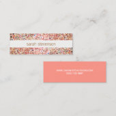 おもしろいストライプカラフルグリッターかわいいクール スキニー名刺 (正面/裏面)