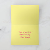 おもしろいストライプピンクハート、レインボー# 86誕生日 カード (内部)