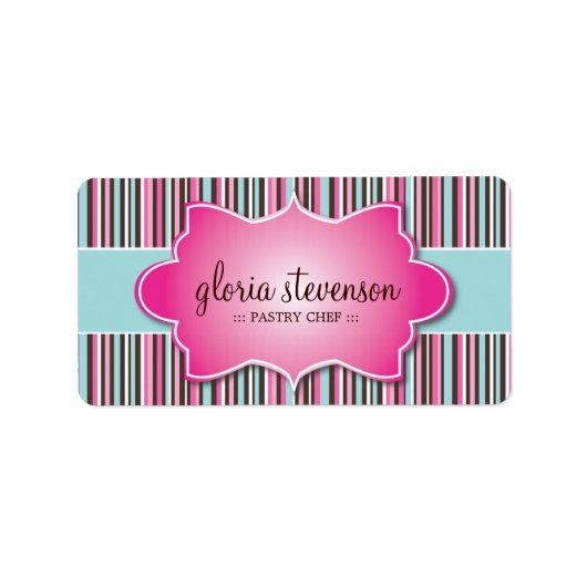 おもしろいストライプラベル ラベル (正面)