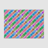 [おもしろいストライプ付き]パターン#5aデコペ市松模様にージ 薄葉紙 (正面)