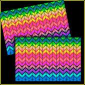 [おもしろいストライプ付き]パターン#7aレインボーデコップページ 薄葉紙