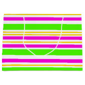 おもしろいストライプ ラージペーパーバッグ (正面)