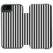 おもしろいストライプBLACK +背景色 INCIPIO iPhoneウォレットケース (フォリオオープン)