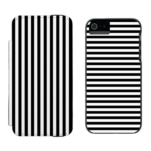 おもしろいストライプBLACK +背景色 INCIPIO iPhoneウォレットケース (並び)