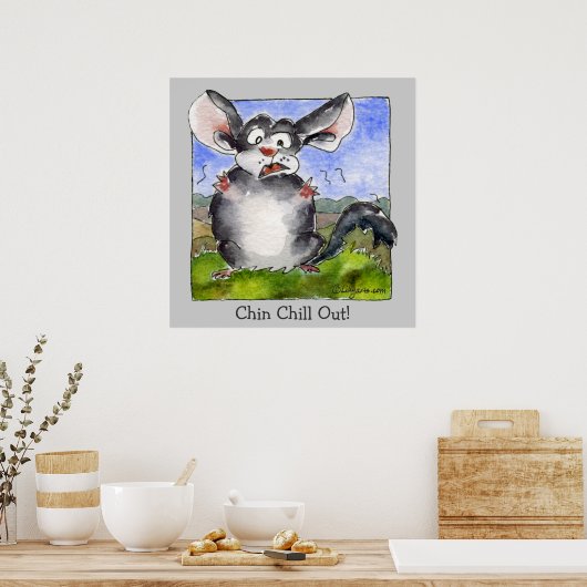 おもしろいストレス漫画ポスタープリント ポスター (キッチン)