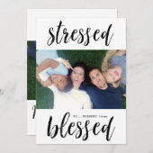 おもしろいストレス賛美とクリスマスの写真 シーズンカード (正面/裏面)