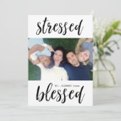 おもしろいストレス賛美とクリスマスの写真 シーズンカード (スタンド正面)