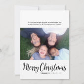 おもしろいストレス賛美とクリスマスの写真 シーズンカード (裏面)