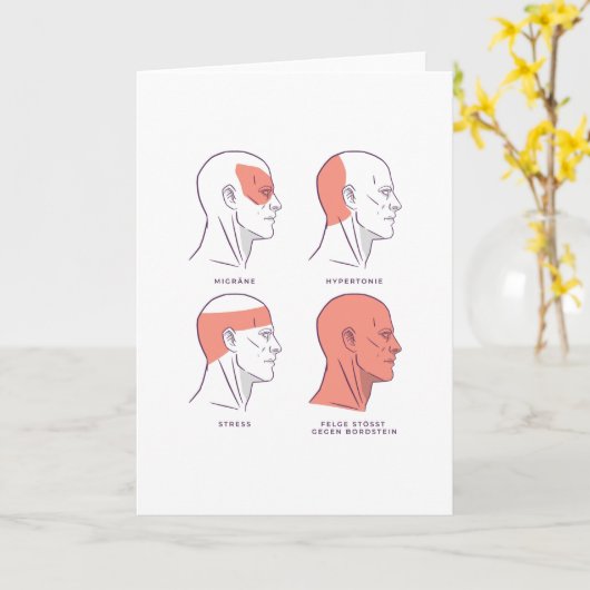 おもしろいストレス カード (黄色い花)