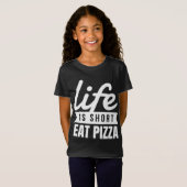 おもしろいスナックの生活は短いピ食べザフード恋人 Tシャツ (正面フル)
