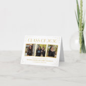 おもしろいスナップショット卒業写真サンキューカード サンキューカード (正面)