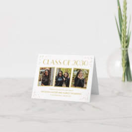 おもしろいスナップショット卒業写真サンキューカード サンキューカード