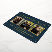 おもしろいスナップショット箔卒業写真招待状Foi 箔招待状 (回転した状態)